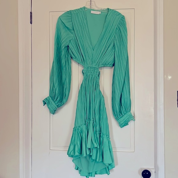 Jonathan Simkhai Londyn Mini Dress In Kiwi size small - Picture 3 of 5